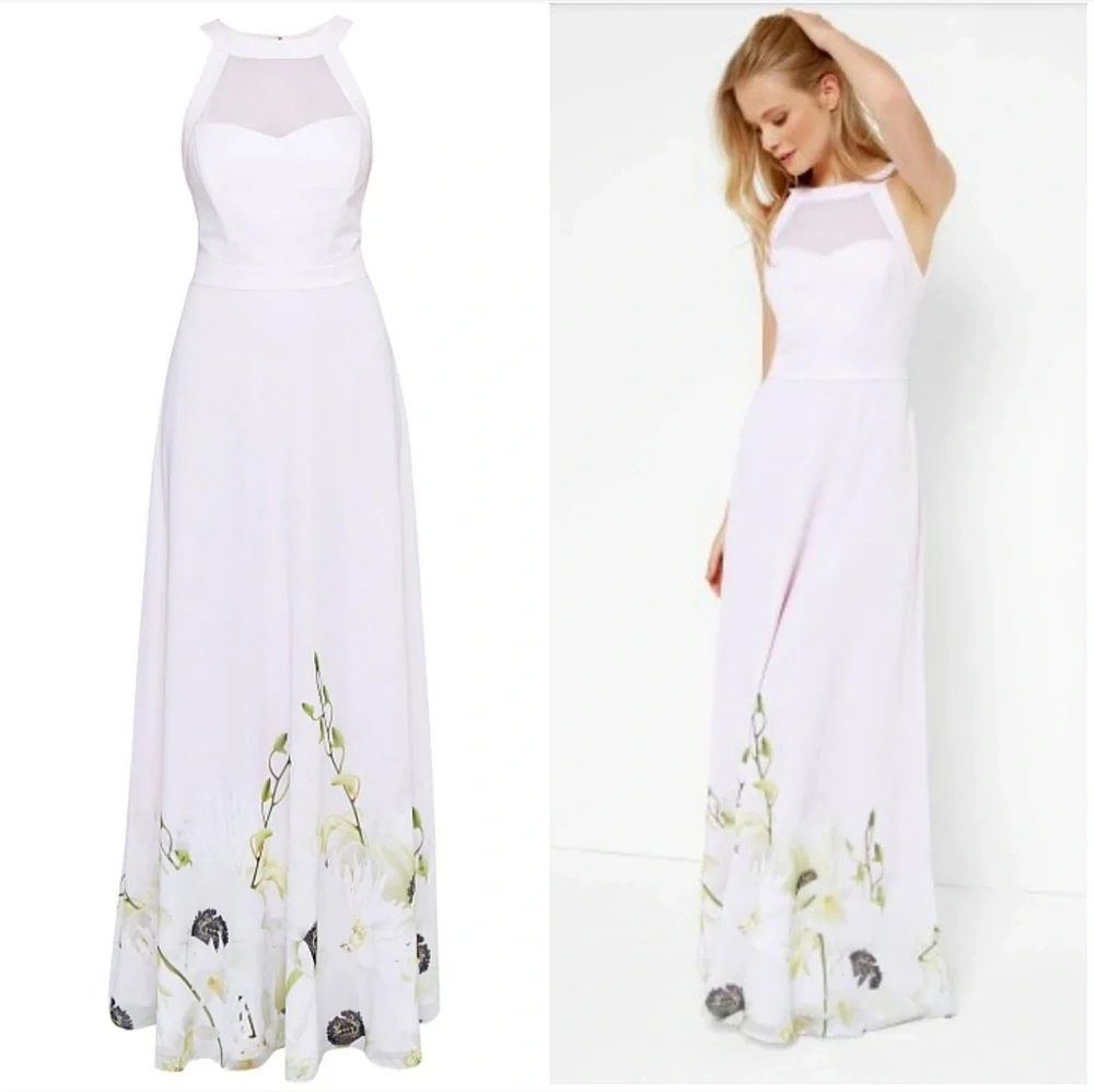 🍒NWT🍒 TED BAKER PEARLY PETAL MAXI DRESS - Picture 2 of 8
